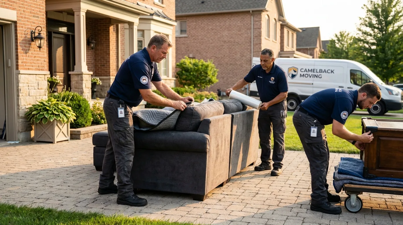 Large estate moving crew wrapping furniture in Dexter, MO
